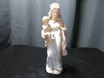 Porcelain Virgin Mother Mary holding Jesus Statue 