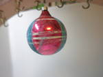 Vintage Mercury Glass Painted Christmas Tree Bulb 