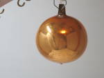 Antique Gold Blown Glass Christmas Tree Bulb as is