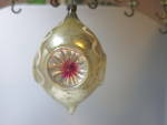 Blown Indent Mercury Glass Christmas Tree Bulb 1930s