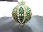 Vintage Beaded Crafted Ball Christmas Ornament