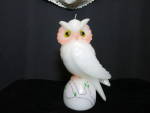 Vintage White Snow Owl candle