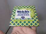 Vintage Welch's 100 White Grape Juice Tile Trivet 4.25 X 4.25 