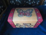 Jewelry Box made in Poland with key Butterfly