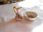 Limoges France Miniature Pitcher and bowl 