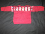 Snowman with hearts Knit Sweater Girls size 6-7
