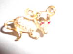 Gerrys Mouse Pin Red Rhinestone Stone Eyes