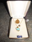 Swarovski Crystal Heart Necklace Gold Chain 