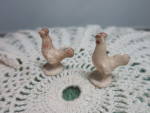 Chickens two plastic hard rubber Farm & Country Animals