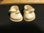 Vintage Doll Accessories Doll Shoes Mary Jane White number 2