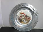 The Great American Revolution 1776 Pewter Plate, Bunkers Hill 
