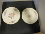 Vintage Rose Floral Patttern Soup Bowl and Plate