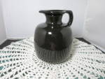 Vintage Frankoma Pottery Black Onyx Honey Jug W/Cork #833