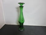 Vintage Avon Emerald Bud Vase Topaze Cologne empty with label 