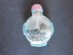 Chinese Snuff Bottle Reverse Painted Cased Glass