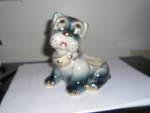 Dog Planter with Gold Accents