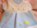 Glo Knit Baby Dress 0 to 3 months Vintage