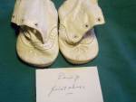 Vintage Baby Shoes white leather 