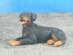 Castagna Italy Alabaster Resin Miniature Rottweiler