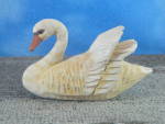 Lovely Carved Wood Swimming Swan