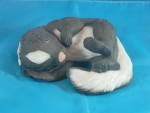 River Shore Porcelain Snuggle Babies Skunk Sleeping 
