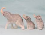 Old Miniature German Porcelain Elephant Trio