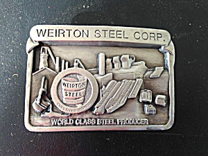 Nice, Weirton Steel Corp. Belt Buckle