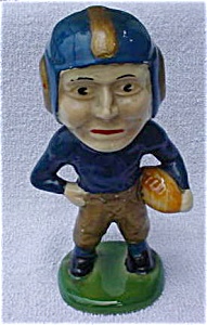 40s Football Player Pottery Coin Bank--ohio