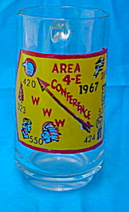 1967 Boy Scouts Www Area 4e Glass Handled Mug