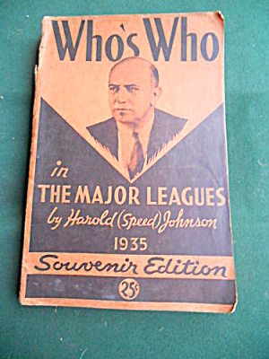 Who's Who In Major League Baseball 1935 Book