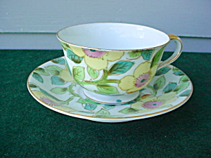 Occupied Japan Paulux Floral Cup And Saucer
