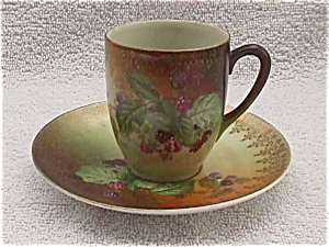 Early Hand Painted Cup & Saucer