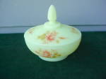 Fenton Hand Painted Candy Dish w/Lid