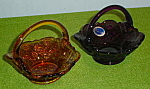 Pr. of Imperial Glass Handled Baskets
