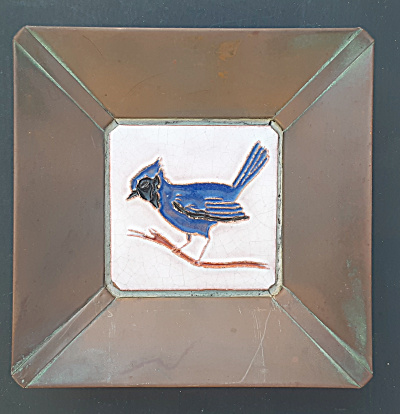 Desert House Crafts Dhc Copper Framed Blue Bird Tile