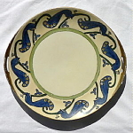 Porcelain Plate with Peacocks Hand Painted