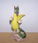 Yellow Winged Dragon Figurine
