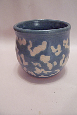 Hand Made Blue Art Pottery Teacup