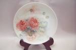 Hand Painted Flowers Collector Plate