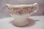 Floral Decorated White China Pedestal Creamer