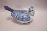 Fine Porcelain Flow Blue Style Bird Cache Pot