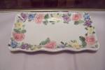 Hand Painted English Garden Pattern Porcelain Tray