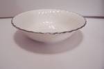 White China Cereal Bowl With Platinum & Shell Rim
