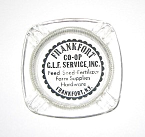Vintage 1960`s Frankfort Co-op G.l.f. Service Ashtray
