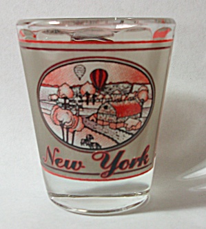 Vintage Usa # 18 New York Shot Glass Inside Vertical