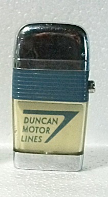 Vintage 1960`s Scripto Vu Small Adv. Duncan Motor Lines
