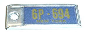 Vintage 70`s New York State Dav Mini Plate