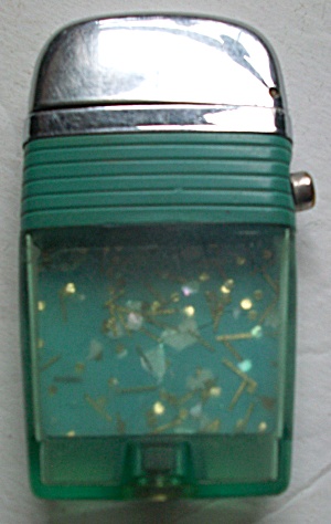 Scripto Vu. Green Band Confetti Lighter