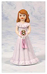 1982 Enesco Growing Up Girl Figurine 8 Years Old Brunet