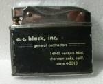 1960`S SLIMLITE ADV. A.C. BLACK INC. SHERMAN OAKS CA.